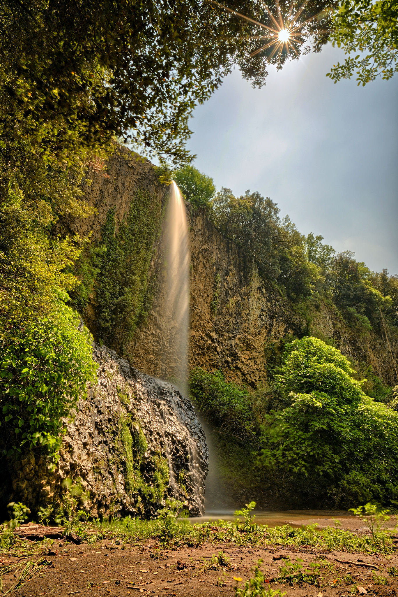 Waterfall of the stony Cerveteri...