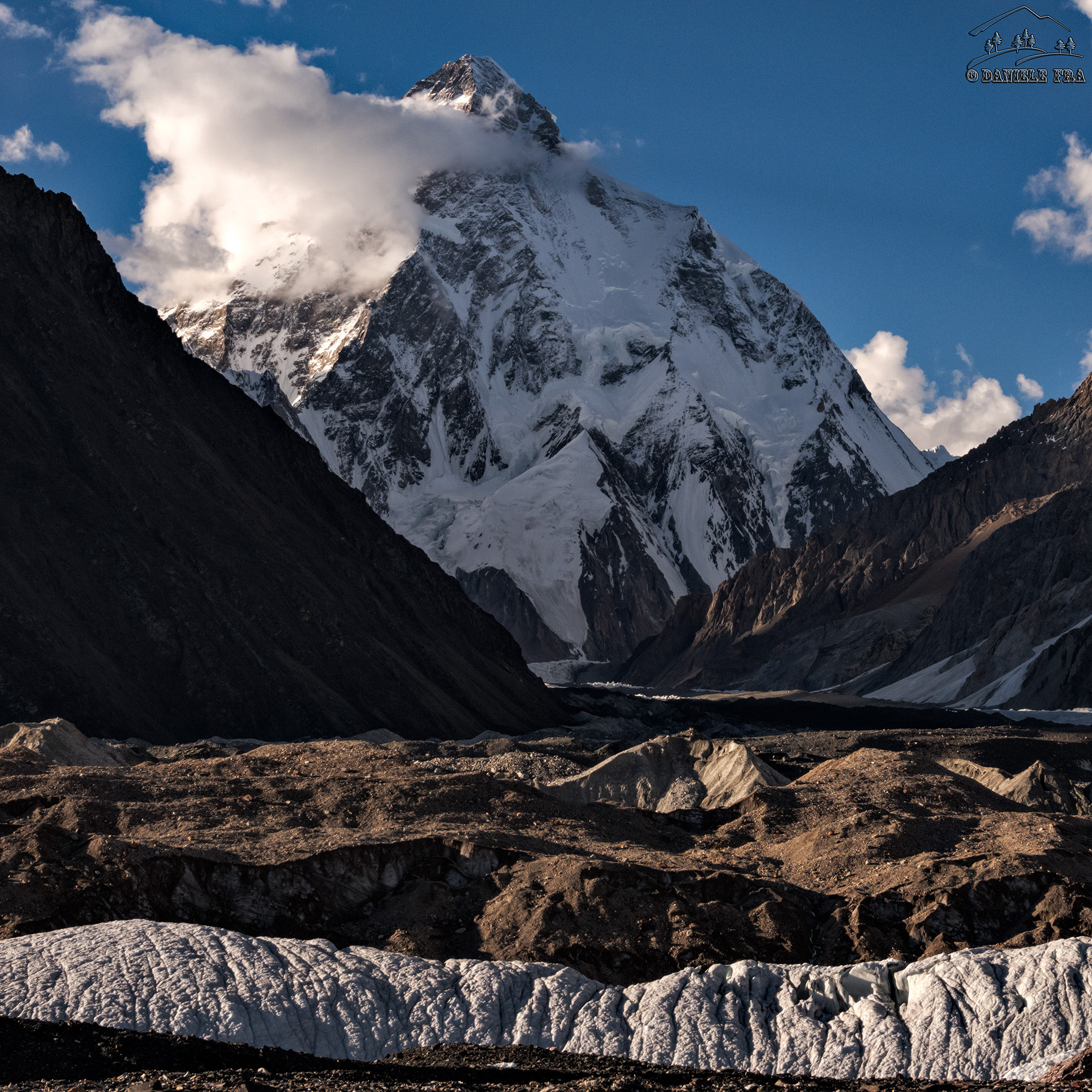 K2 8611m with Godwin Austen Glacier...